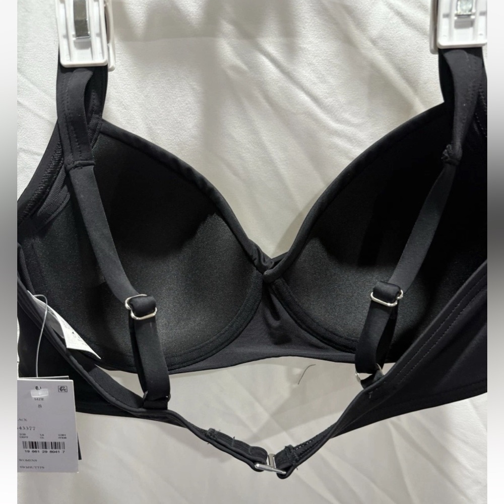 Lands’ End Black Bikini Swim Top Size 12– UPF 50+ Sun Protection - Picture 4 of 4